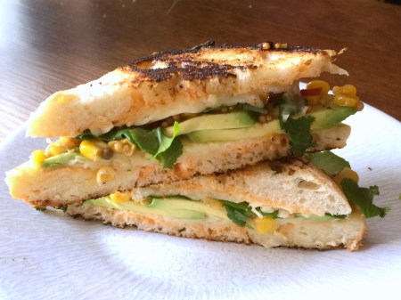 Corn Avocado Grilled Cheese