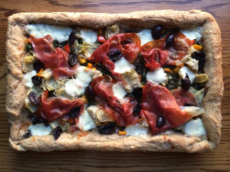 Prosciutto and Artichoke Pizza